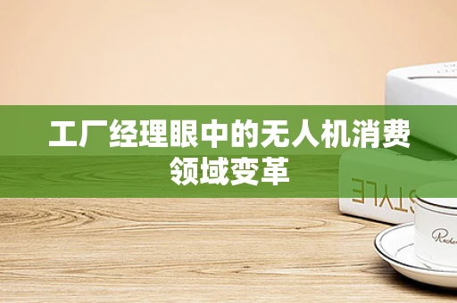 工厂经理眼中的无人机消费领域变革