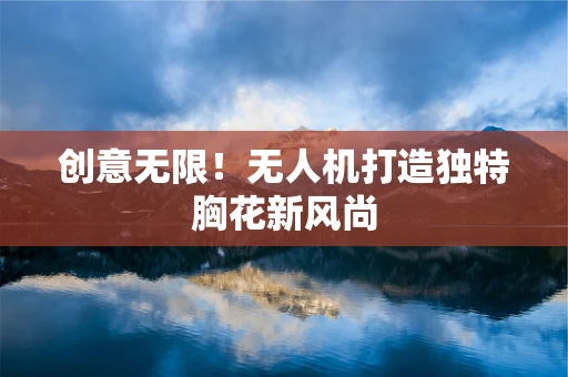 创意无限！无人机打造独特胸花新风尚