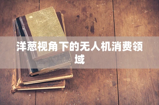 洋葱视角下的无人机消费领域