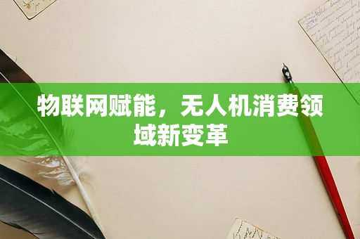 物联网赋能，无人机消费领域新变革
