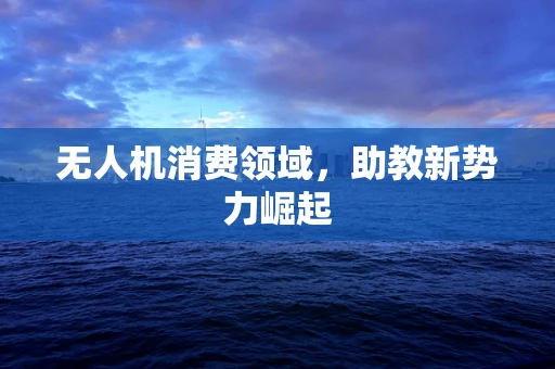无人机消费领域，助教新势力崛起