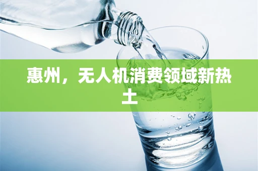 惠州，无人机消费领域新热土