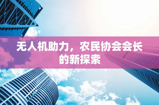 无人机助力，农民协会会长的新探索