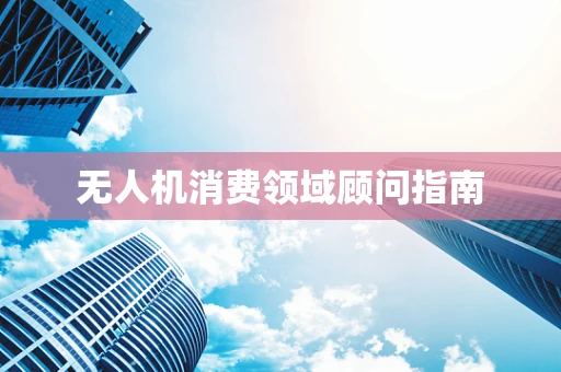 无人机消费领域顾问指南