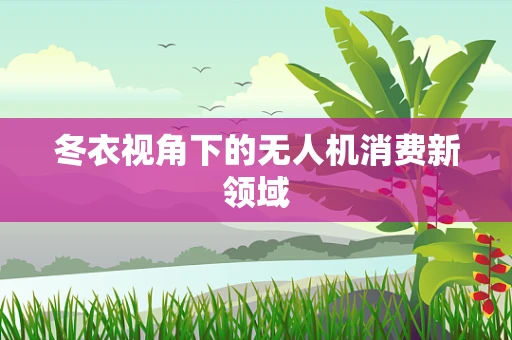 冬衣视角下的无人机消费新领域