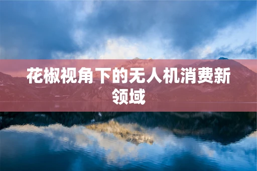 花椒视角下的无人机消费新领域
