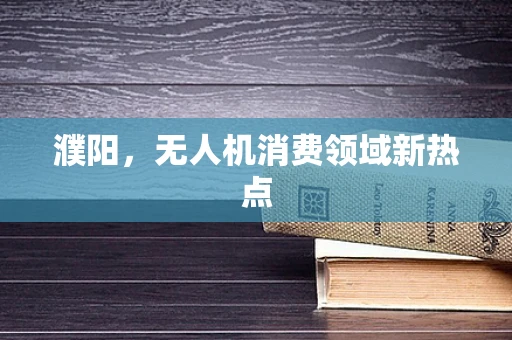 濮阳，无人机消费领域新热点