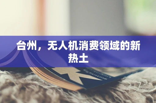 台州，无人机消费领域的新热土
