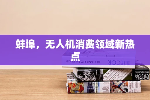 蚌埠，无人机消费领域新热点