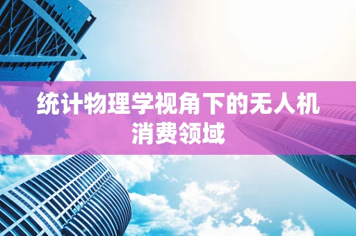 统计物理学视角下的无人机消费领域