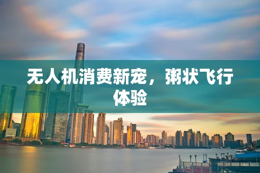 无人机消费新宠，粥状飞行体验